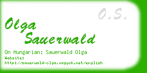 olga sauerwald business card